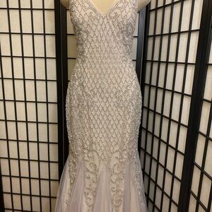 Xscape Red Sequin Embellished Sleeveless Gown